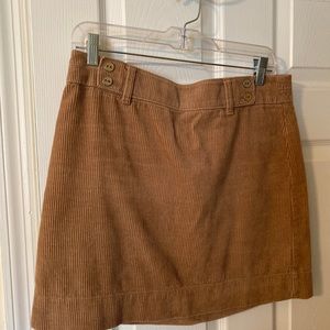 LOFT Tan Corduroy Skirt